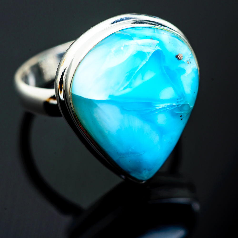 Larimar Rings handcrafted by Ana Silver Co - RING1250