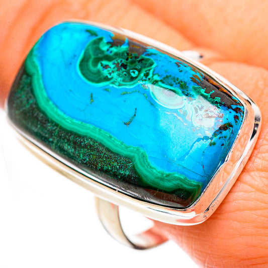 Malachite In Chrysocolla Rings handcrafted by Ana Silver Co - RING125007