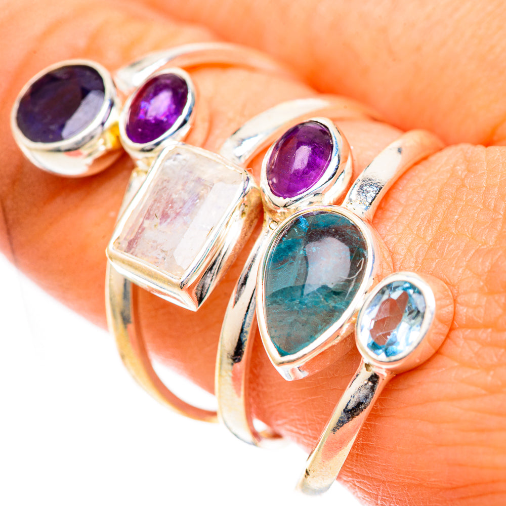 Rainbow Moonstone Rings handcrafted by Ana Silver Co - RING125008
