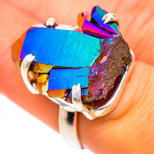 Titanium Sunshine Druzy Rings handcrafted by Ana Silver Co - RING125009