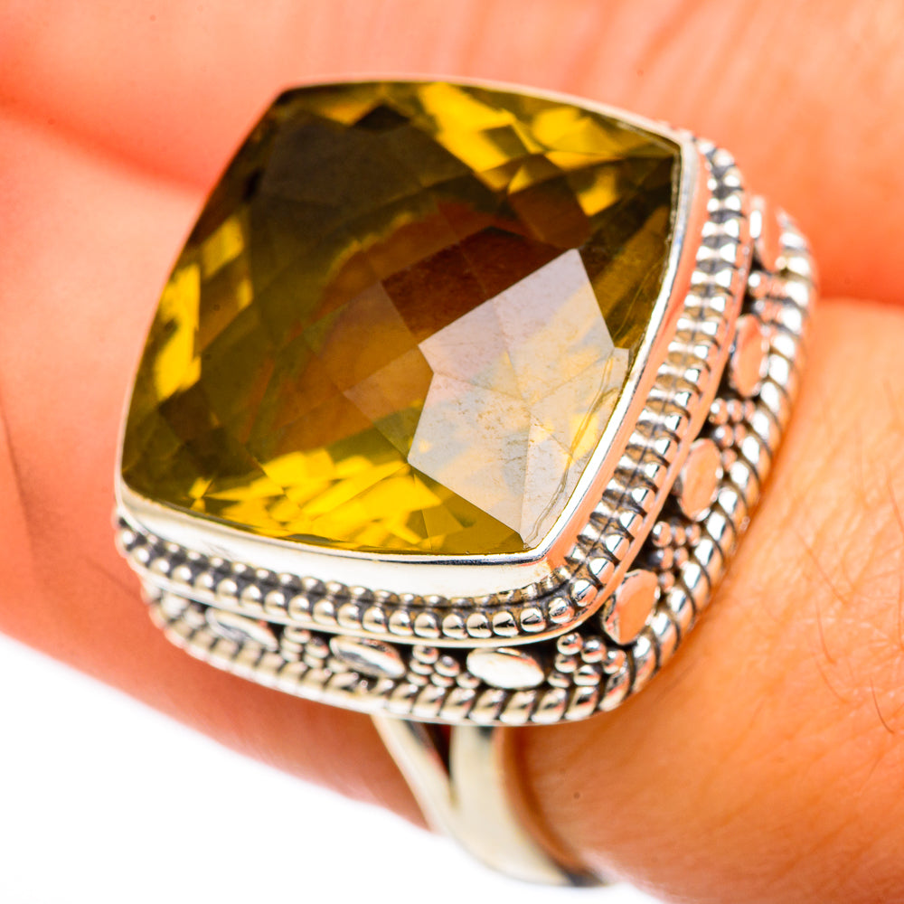 Olive Quartz Rings handcrafted by Ana Silver Co - RING125011