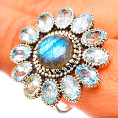 Labradorite Rings handcrafted by Ana Silver Co - RING125019