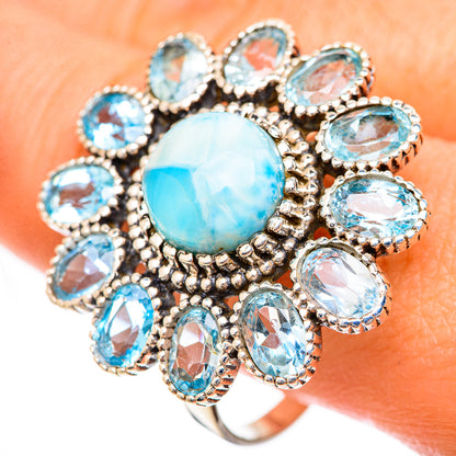 Larimar Rings handcrafted by Ana Silver Co - RING125021