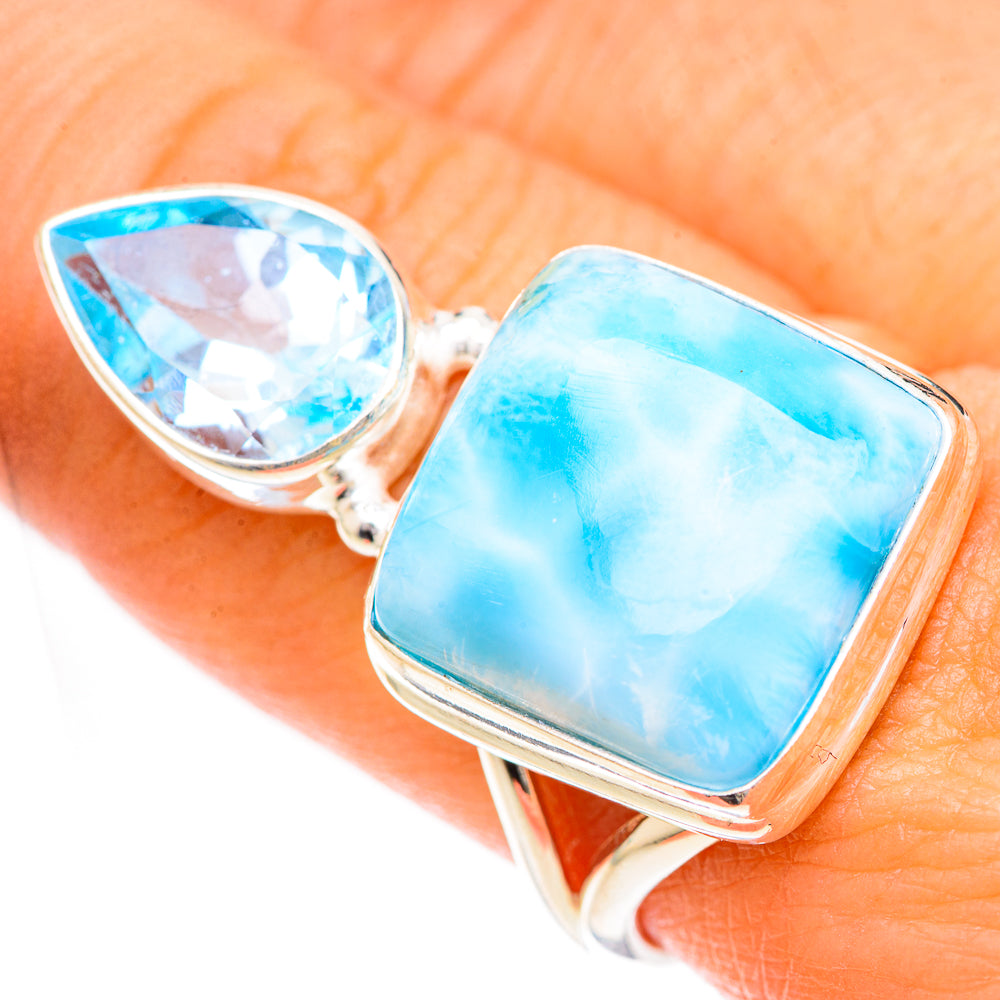 Larimar Rings handcrafted by Ana Silver Co - RING125022