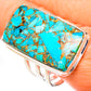 Blue Copper Composite Turquoise Rings handcrafted by Ana Silver Co - RING125023