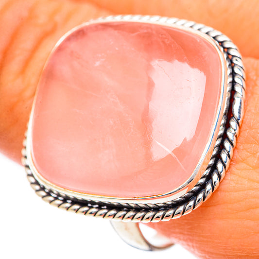 Rose Quartz Rings handcrafted by Ana Silver Co - RING125029