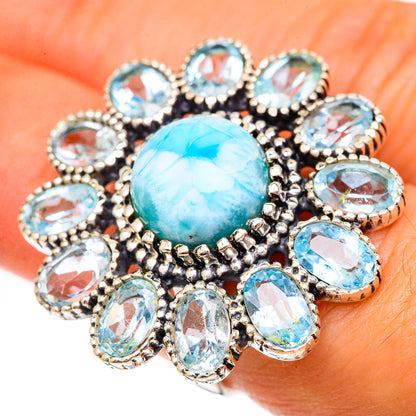 Larimar Rings handcrafted by Ana Silver Co - RING125073