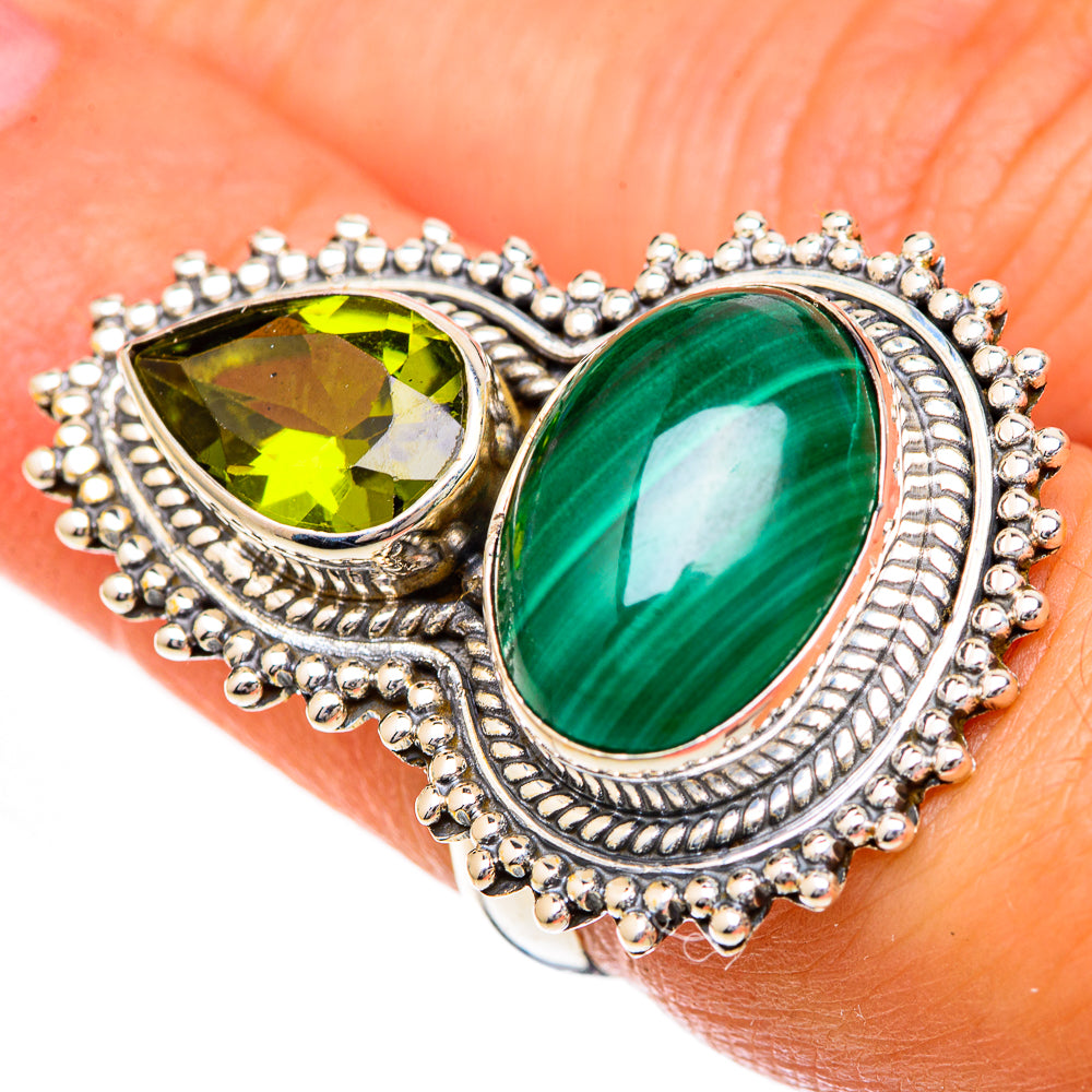 Malachite Rings handcrafted by Ana Silver Co - RING125104