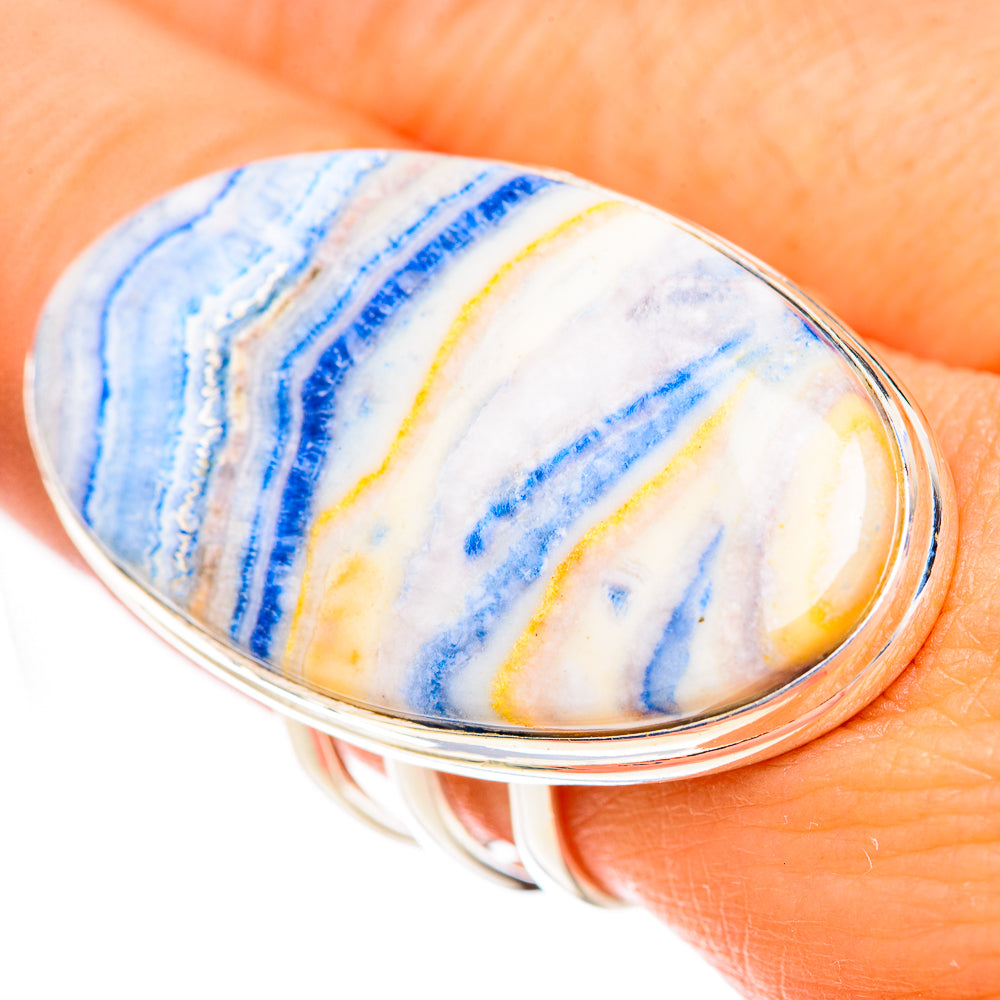 Blue Scheelite Rings handcrafted by Ana Silver Co - RING125116