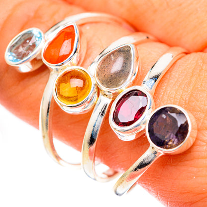 Labradorite Rings handcrafted by Ana Silver Co - RING125137