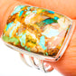 Blue Copper Composite Turquoise Rings handcrafted by Ana Silver Co - RING125142