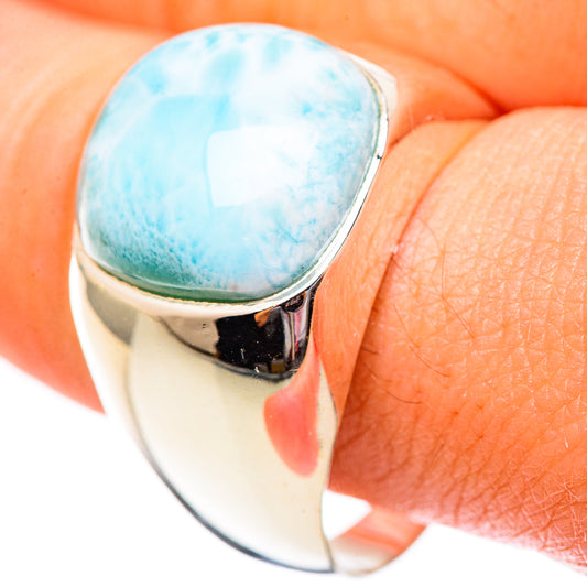 Larimar Rings handcrafted by Ana Silver Co - RING125153
