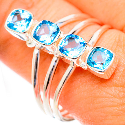 Swiss Blue Topaz Rings handcrafted by Ana Silver Co - RING125175
