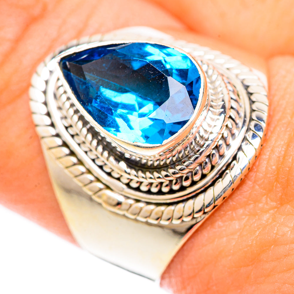 Swiss Blue Topaz Rings handcrafted by Ana Silver Co - RING125177