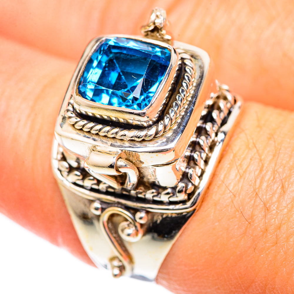 Swiss Blue Topaz Rings handcrafted by Ana Silver Co - RING125181