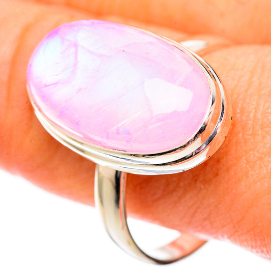 Pink Moonstone Rings handcrafted by Ana Silver Co - RING125190