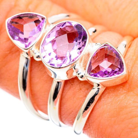 Pink Amethyst Rings handcrafted by Ana Silver Co - RING125194