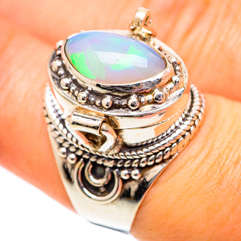 Ethiopian Opal Rings handcrafted by Ana Silver Co - RING125201