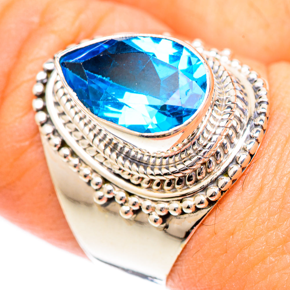 Swiss Blue Topaz Rings handcrafted by Ana Silver Co - RING125208