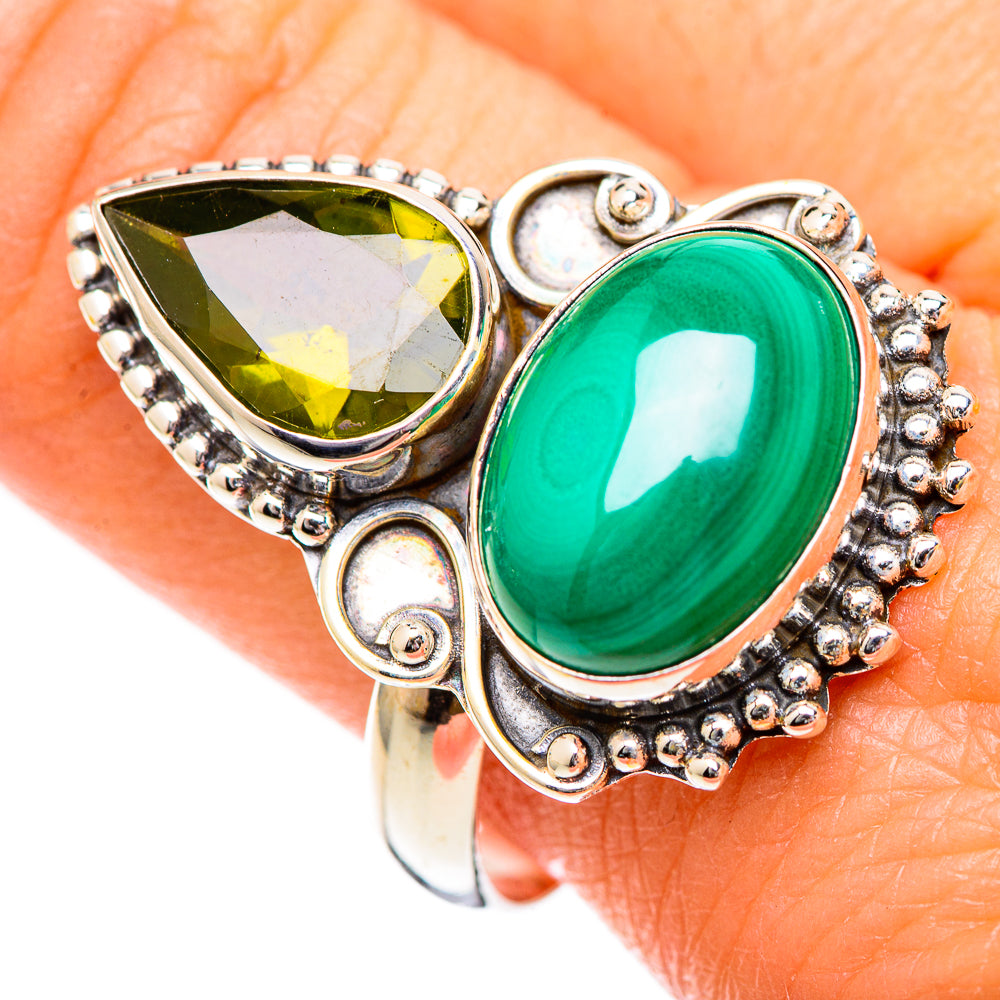 Malachite Rings handcrafted by Ana Silver Co - RING125213