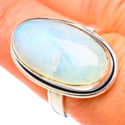 Green Moonstone Rings handcrafted by Ana Silver Co - RING125214