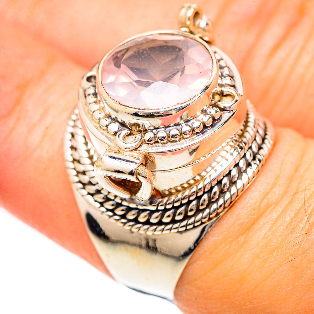 Rose Quartz Rings handcrafted by Ana Silver Co - RING125216