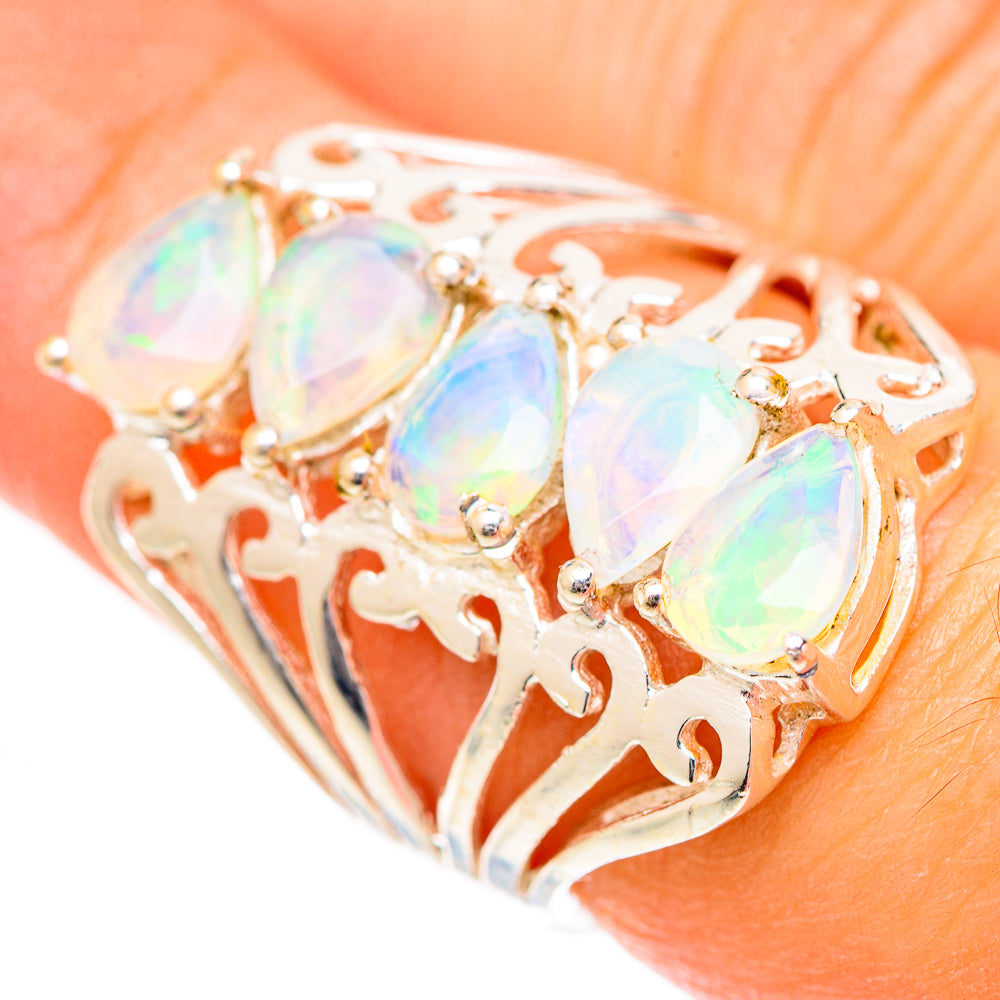 Ethiopian Opal Rings handcrafted by Ana Silver Co - RING125229