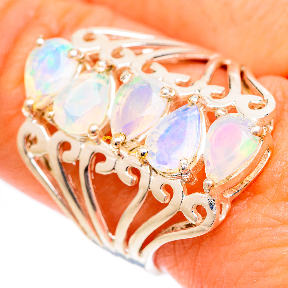 Ethiopian Opal Rings handcrafted by Ana Silver Co - RING125249