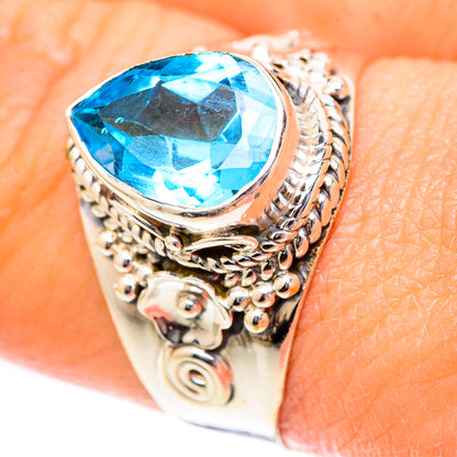 Swiss Blue Topaz Rings handcrafted by Ana Silver Co - RING125252