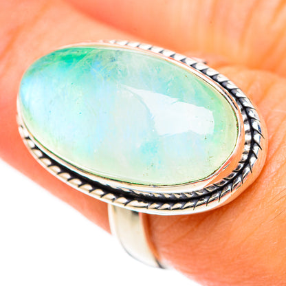 Green Moonstone Rings handcrafted by Ana Silver Co - RING125258