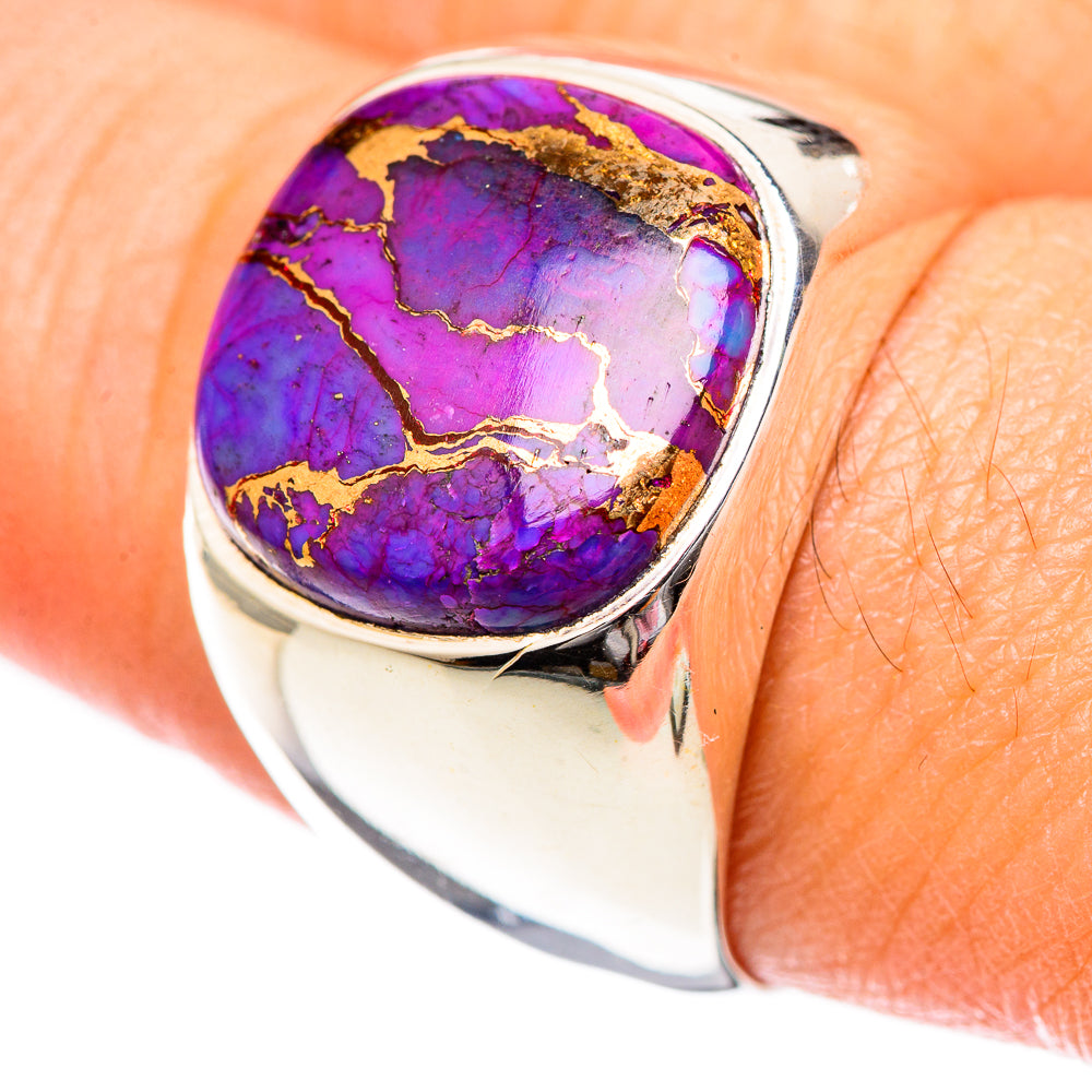 Purple Copper Composite Turquoise Rings handcrafted by Ana Silver Co - RING125260