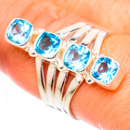 Swiss Blue Topaz Rings handcrafted by Ana Silver Co - RING125275