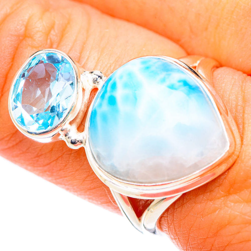 Larimar Rings handcrafted by Ana Silver Co - RING125277