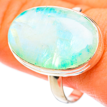 Green Moonstone Rings handcrafted by Ana Silver Co - RING125280
