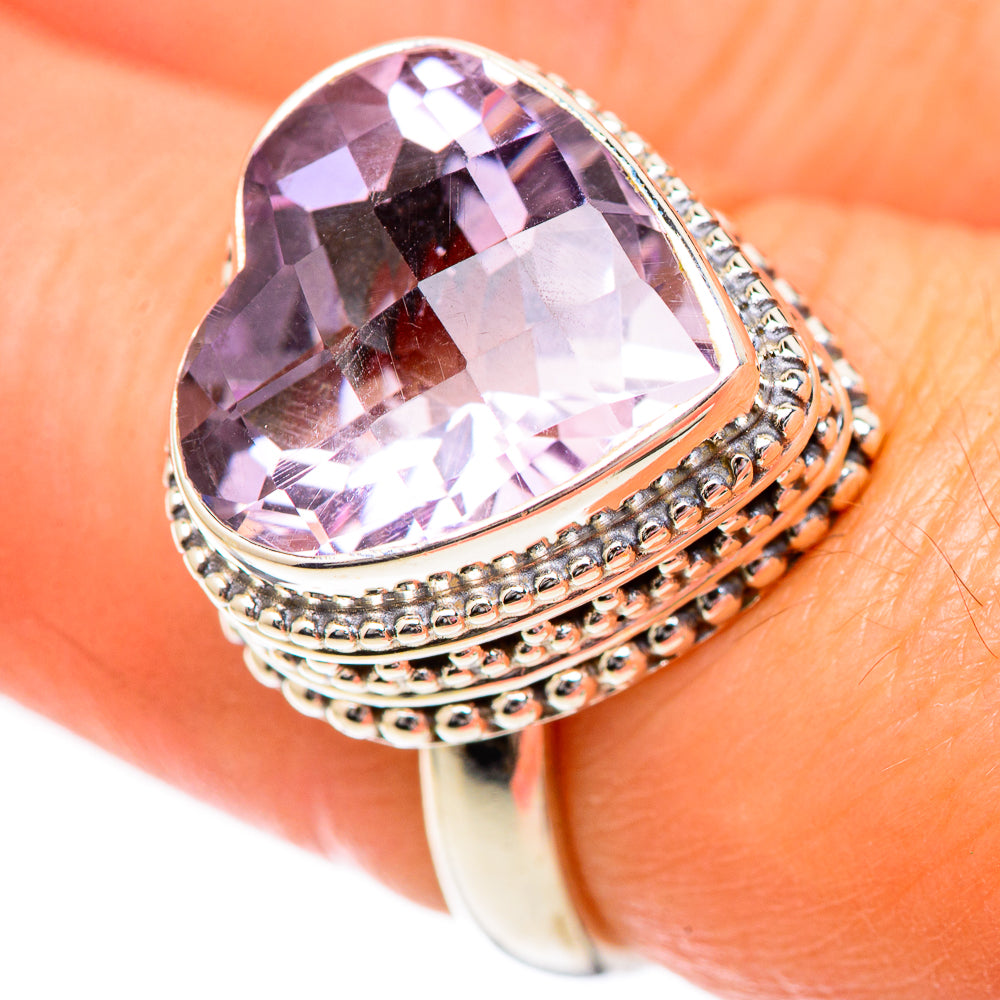Pink Amethyst Rings handcrafted by Ana Silver Co - RING125283