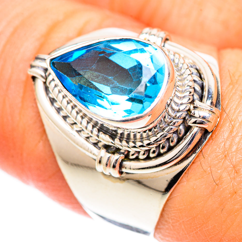 Swiss Blue Topaz Rings handcrafted by Ana Silver Co - RING125290