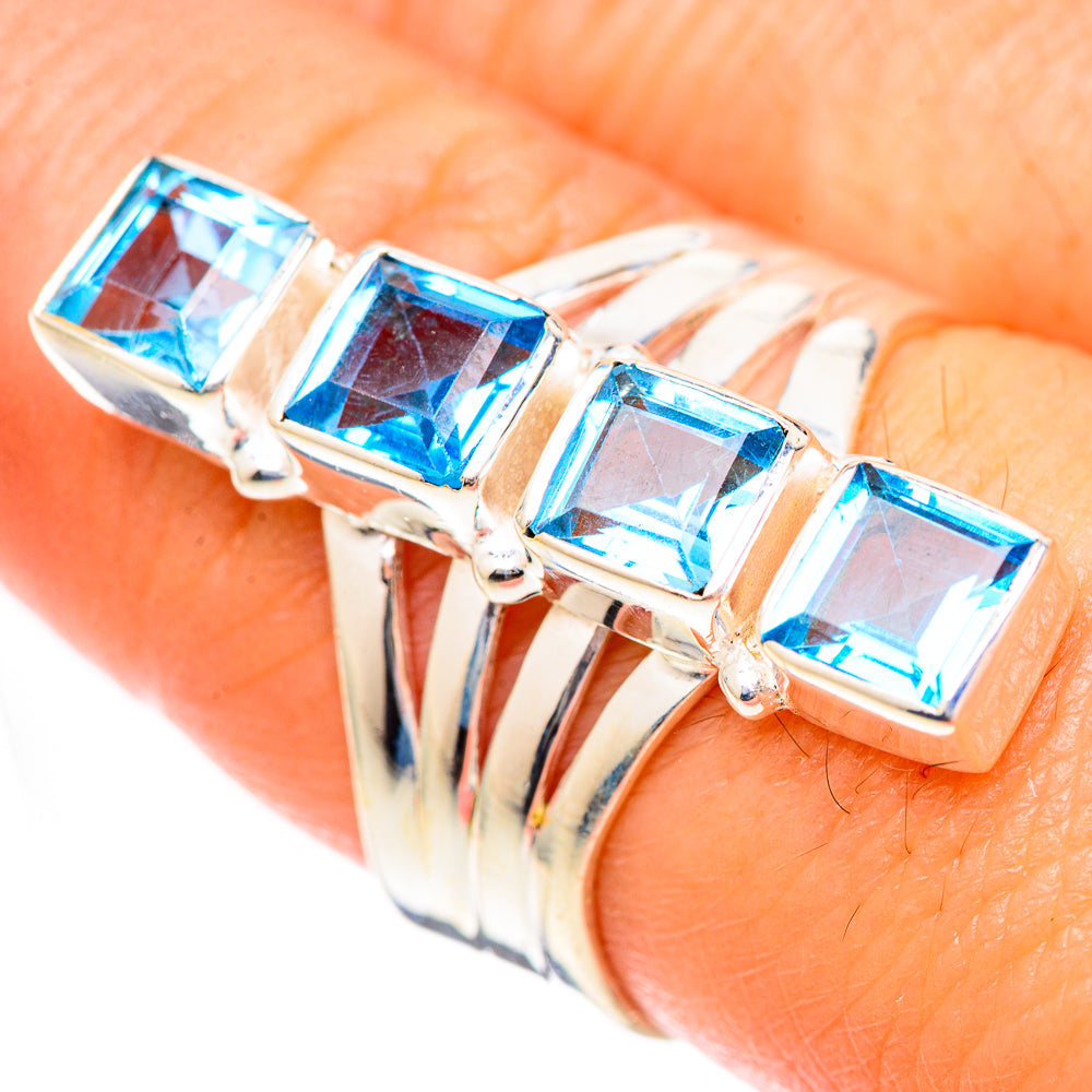 Swiss Blue Topaz Rings handcrafted by Ana Silver Co - RING125295