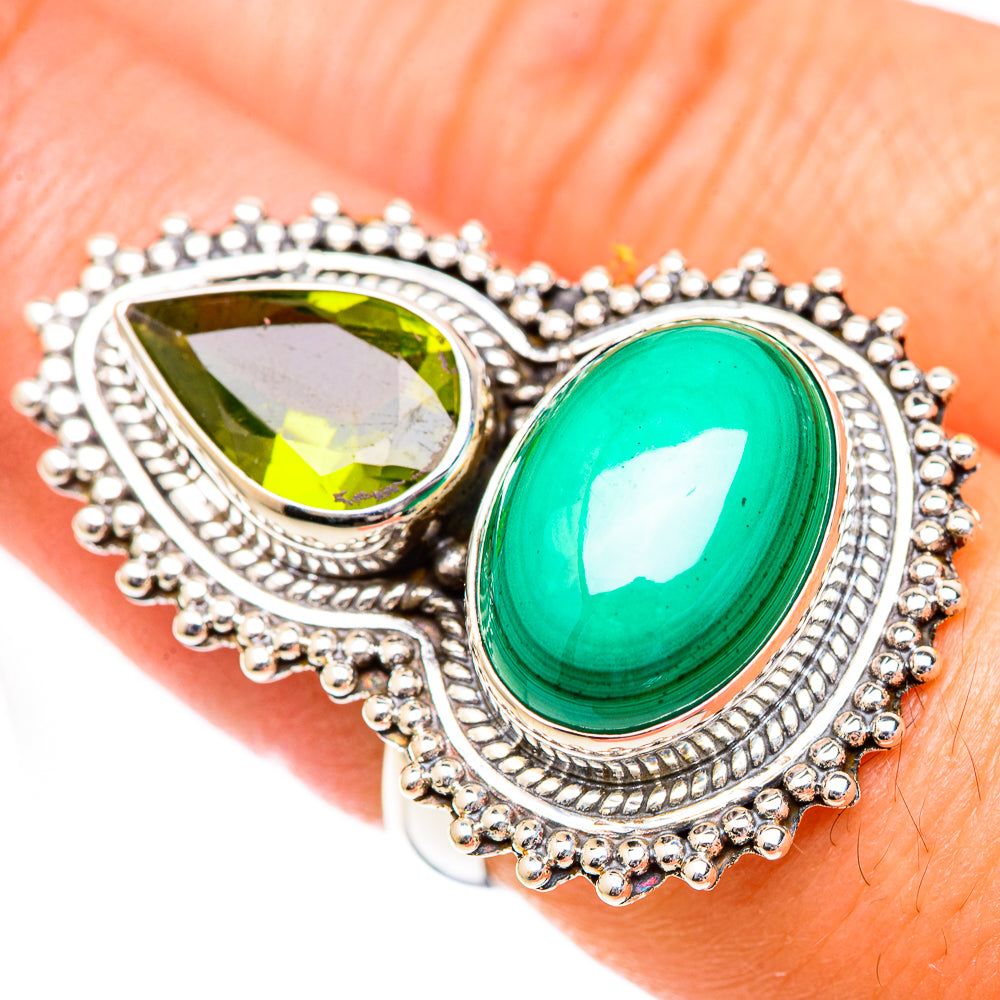 Malachite Rings handcrafted by Ana Silver Co - RING125319