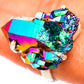 Titanium Sunshine Druzy Rings handcrafted by Ana Silver Co - RING125332