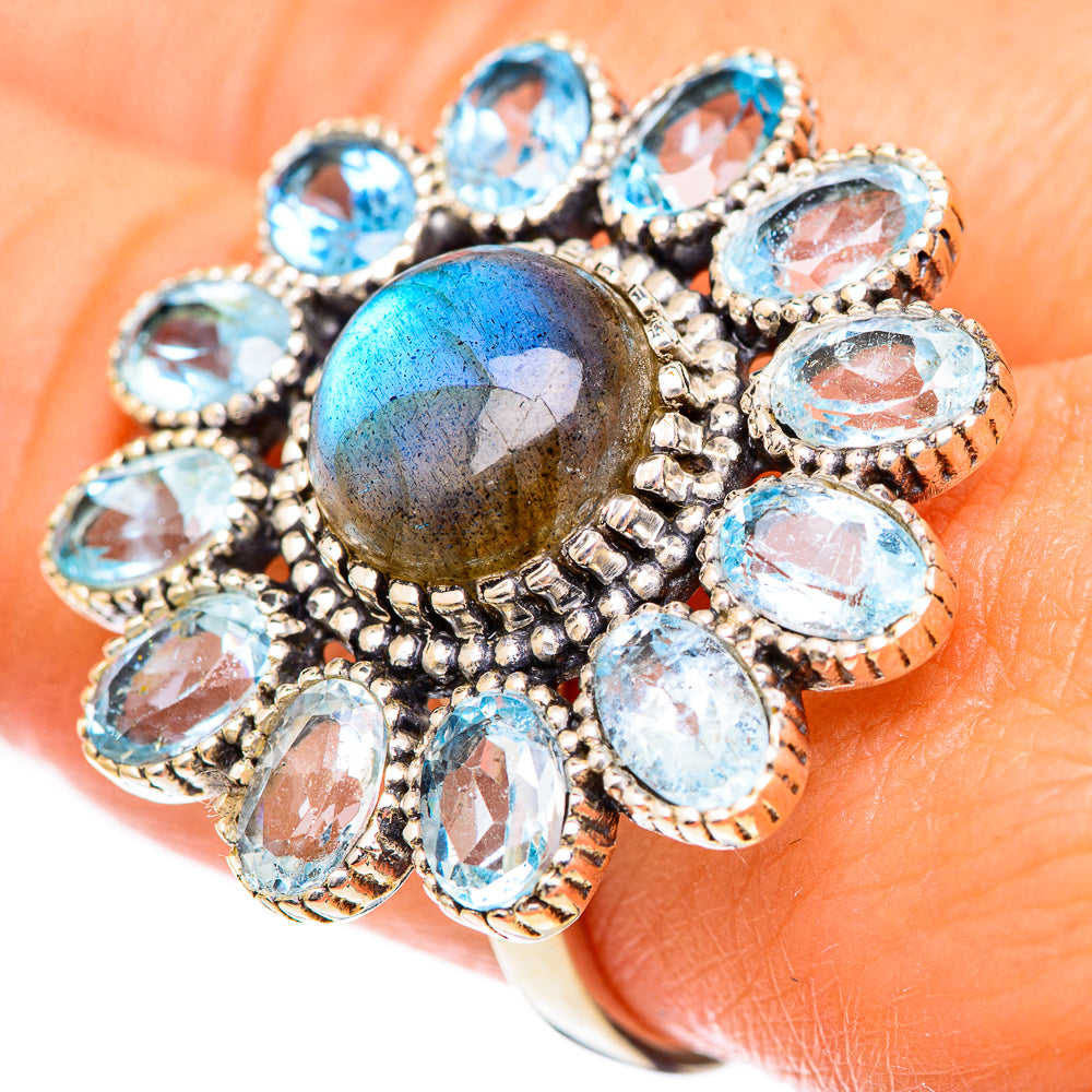 Labradorite Rings handcrafted by Ana Silver Co - RING125345