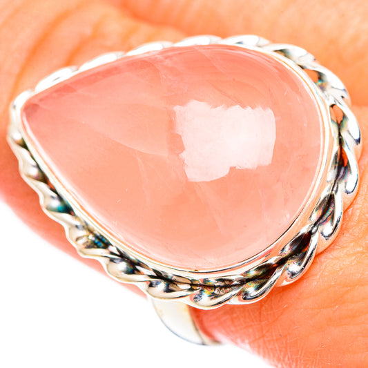 Rose Quartz Rings handcrafted by Ana Silver Co - RING125354