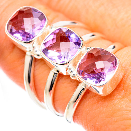 Pink Amethyst Rings handcrafted by Ana Silver Co - RING125357