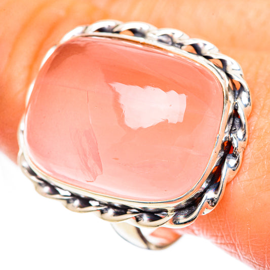 Rose Quartz Rings handcrafted by Ana Silver Co - RING125379