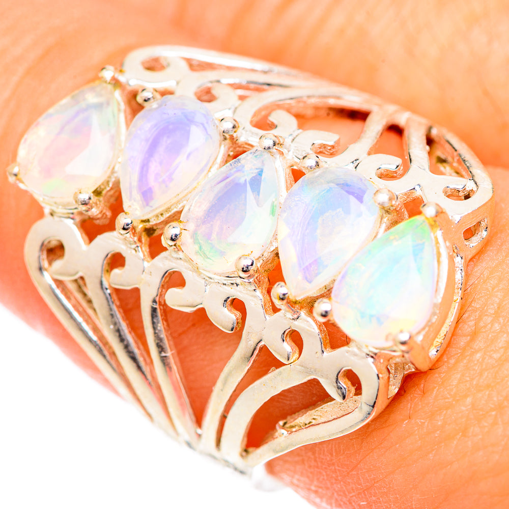 Ethiopian Opal Rings handcrafted by Ana Silver Co - RING125409