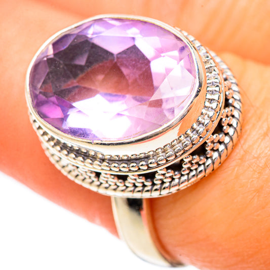 Pink Amethyst Rings handcrafted by Ana Silver Co - RING125414