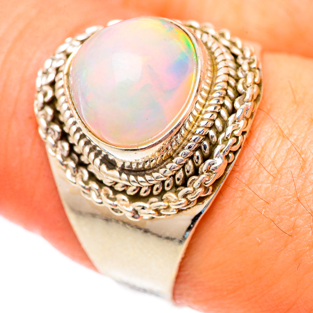 Ethiopian Opal Rings handcrafted by Ana Silver Co - RING125418