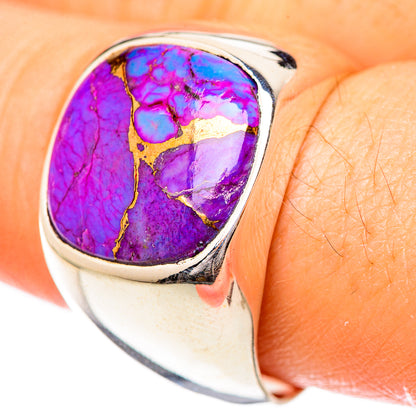 Purple Copper Composite Turquoise Rings handcrafted by Ana Silver Co - RING125425