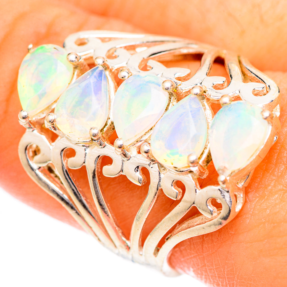 Ethiopian Opal Rings handcrafted by Ana Silver Co - RING125428
