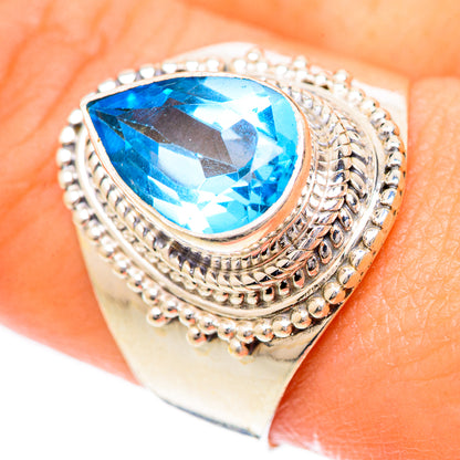 Swiss Blue Topaz Rings handcrafted by Ana Silver Co - RING125440