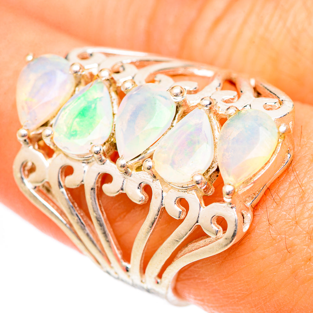Ethiopian Opal Rings handcrafted by Ana Silver Co - RING125444